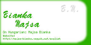 bianka majsa business card